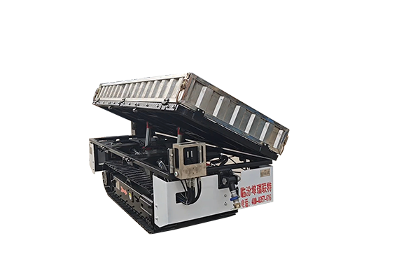 自卸式矿用气动履带式平板车